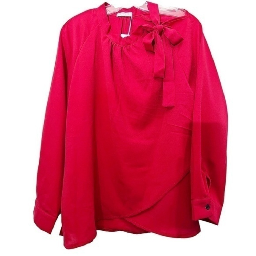MEANEOR | Red Side Tie Open Shoulder Blouse